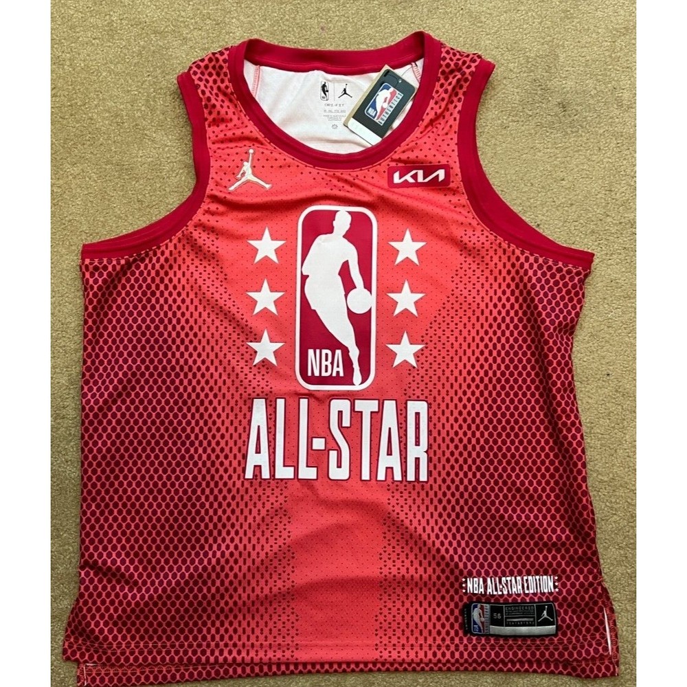 Jordan LeBron James #6 2022 NBA All-Star Game Swingman Red Jersey Mens Size 2XL
